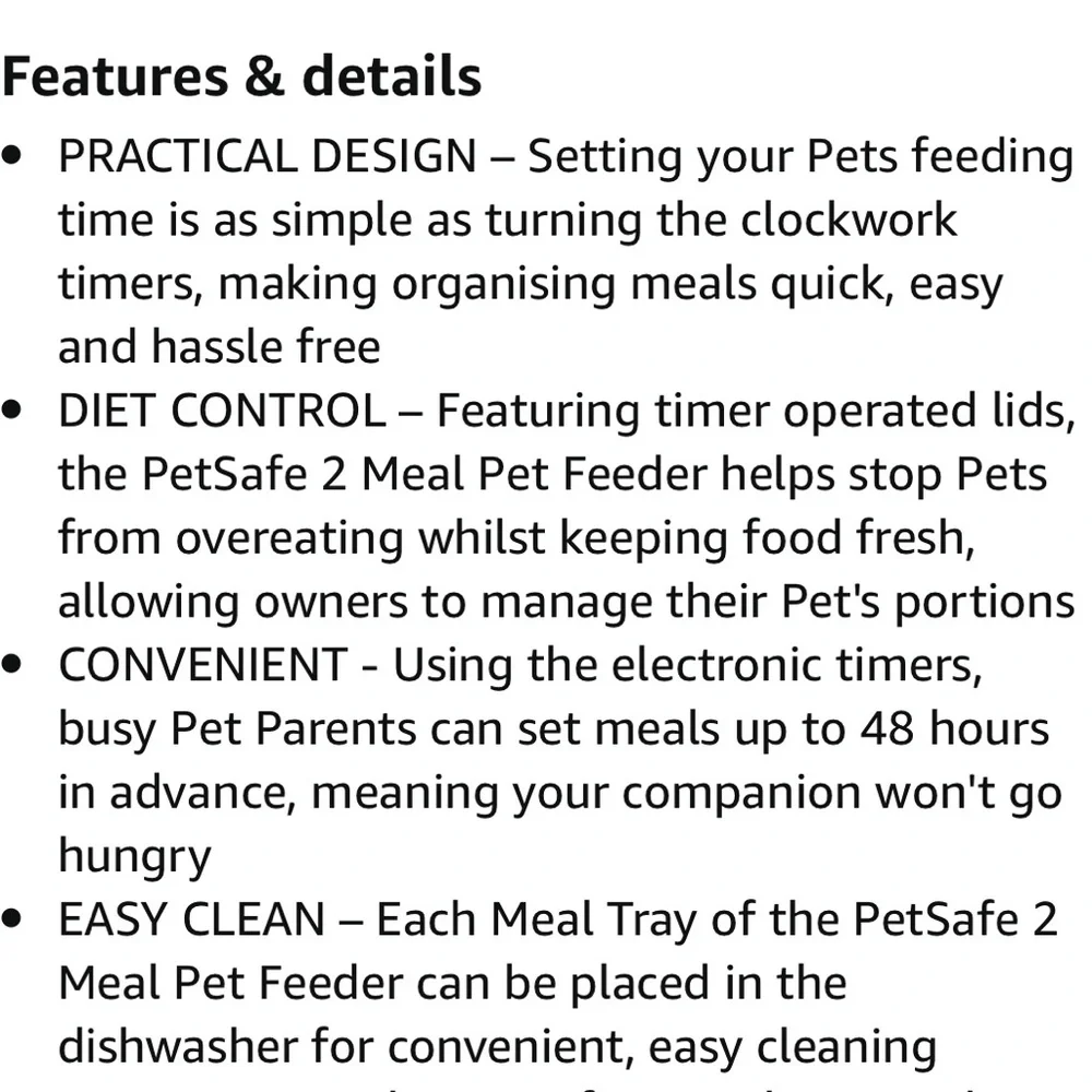 PetSafe 2 Meal Automatic Pet Feeder
